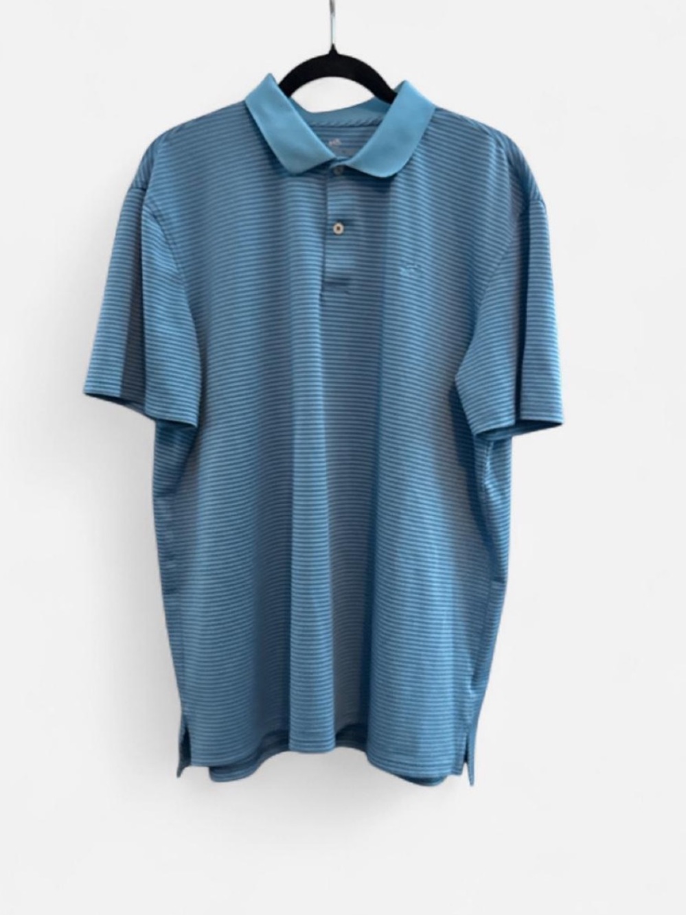 Southern Tide Light Blue Striped Polo shirt preppy golf casual resort wear XL